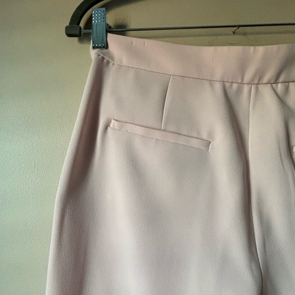 Zara Sz S Blogger’s Favourite Pastel Pink Trousers With Ruffles EUC - Picture 5 of 14